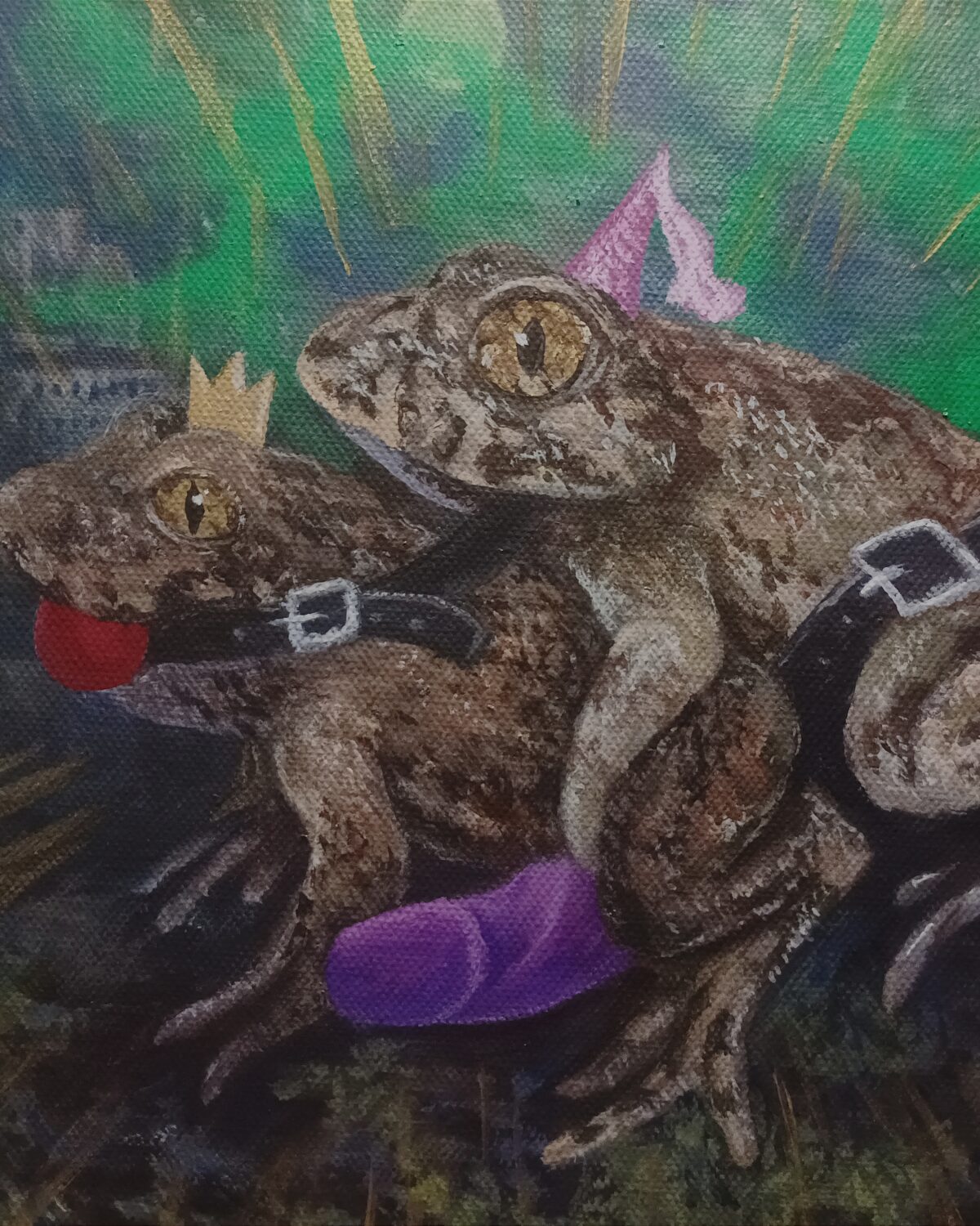 JÁ A KDO - akryl na plátně, 300 × 200 × 10 mm, 2024, 3500 Kč