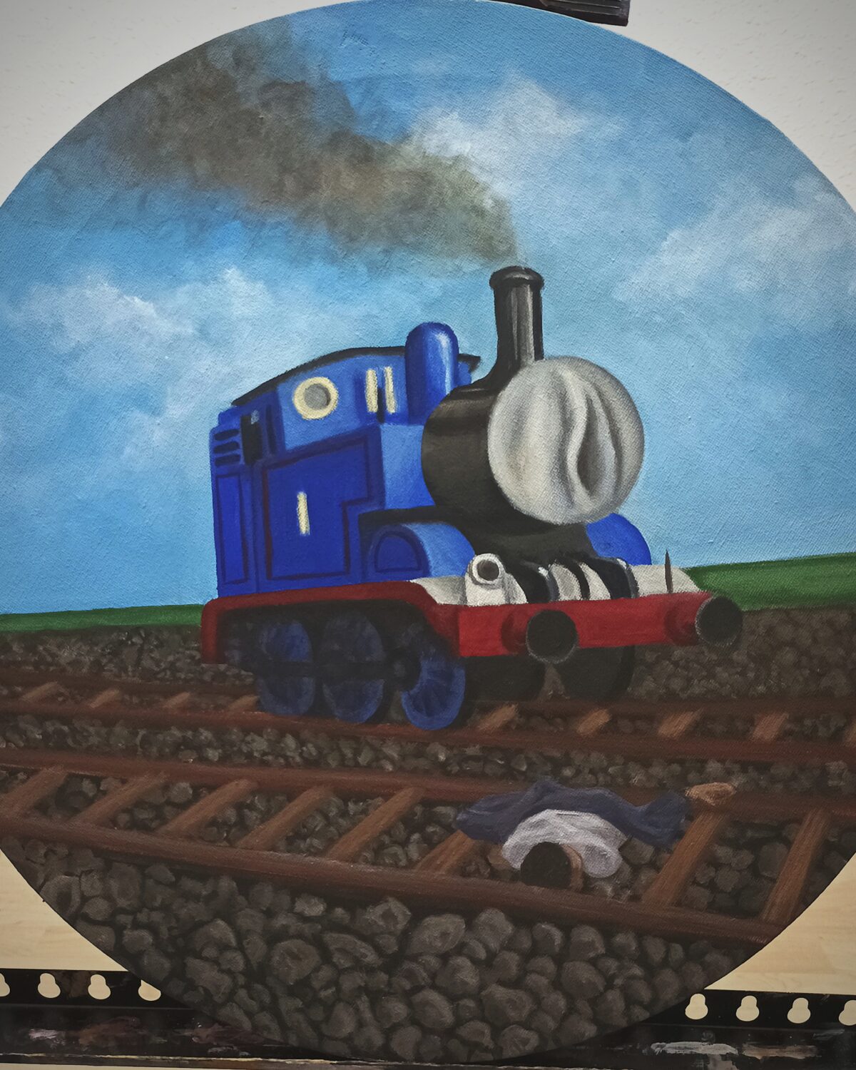 TOMÁŠ - akryl na plátně na rámu, 500 mm, 2025, 4000 Kč